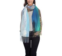 Gnbmvcc View Of Two Beaches Écharpe longue et chaude à franges pour femme Automne et hiver