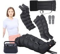 GNbow 6 Cavité Masseur ÉLectrique Compression d'air, Appareil Drainage Lymphatique, Massage Lymphatique Drainant Jambes, Massage Mollet, Favorise la Circulation Sanguine