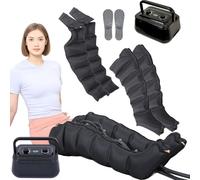 GNbow 6 Cavité Masseur ÉLectrique Compression d'air, Appareil Drainage Lymphatique, Massage Lymphatique Drainant Jambes, Massage Mollet, Favorise la Circulation Sanguine