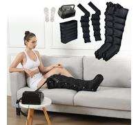 GNbow 6 Cavité Masseur ÉLectrique Compression d'air, Circulation des Pieds Et des Mollets, Le Soulagement De La Douleur Et La Relaxation, Bottes Pressothérapie Drainage Lymphatique