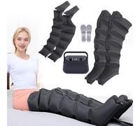GNbow Appareil De Massage À Compression d'air pour Jambes, Drainage Lymphatique Jambes, Masseur électrique de Compression d'air pour Jambe/Bras/Taille (6 Chambres)