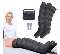 GNbow Appareil De Massage À Compression d'air pour Jambes, Drainage Lymphatique Jambes, Masseur électrique de Compression d'air pour Jambe/Bras/Taille (6 Chambres)