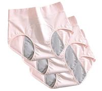 GNbow Culotte D'incontinence Urinaire Lavable avec Zone Absorbante Anti-Fuite pour Femmes Culotte Menstruelle Femmes sous-Vêtements Coton sous-vêtements Slip, Confortable, 3 Pièces