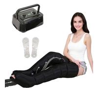 GNbow Masseur De Jambe À Drainage Lymphatique, 6 Cavités Circulation Sanguine Jambes, Bras, Taille pour Soulager Douleur, Bottes de Pressothérapie pour Jambes