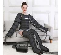 GNbow Masseur De Jambe À Drainage Lymphatique, 6 Cavités Circulation Sanguine Jambes, Bras, Taille pour Soulager Douleur, Bottes de Pressothérapie pour Jambes