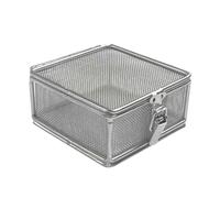 GNbow Panier De Désinfection en Acier Inoxydable 304, Panier en Maille De Stérilisation pour Instrument Médical, Panier de Stérilisation Médicale en Maille, 30 * 20 * 7 cm