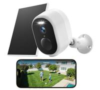 GNCC 2K 4MP Camera Surveillance WiFi Exterieure sans Fil 2.4G/5G Hz, Camera Exterieur sans Fil Solaire, Vision Nocturne Couleur, PIR Détection, Audio Bidirectionnel, Alarme, IP65, Compatible Alexa