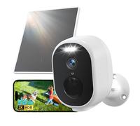 GNCC 2K Camera Exterieur WiFi sans Fil Solaire sur Vision Nocturne Couleur