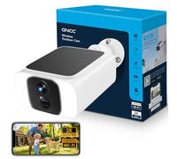 GNCC 4MP Camera Surveillance WiFi Exterieure sans Fil Solaire, 5G/2.4GHz WiFi Camera Exterieur avec Panneau Solaire, Vision Nocturne Couleur, Audio Bidirectionnel, PIR Sirène, W20