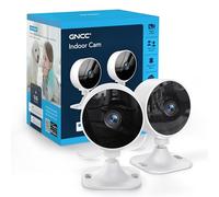 GNCC Caméra de sécurité intérieure,1080p,Wi-FI 2,4 GHz,Pack de 2