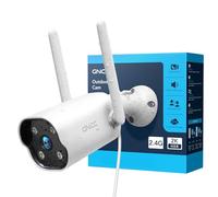 GNCC Camera Surveillance WiFi Exterieur, 2K HD Camera Exterieur Filaires | Vision Nocturne, IP65 Étanche, PIR Détection, Alarme, Enregistrement 24/7, Audio Bidirectionnel, 2.4Ghz Wifi