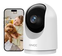 GNCC Caméra Surveillance WiFi Intérieure 2K 3MP pour Bébé/Animaux(Lot de 1)