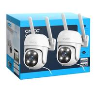 GNCC GK2 2-Pack Caméra Extérieure PTZ 360°Détection Mouvement