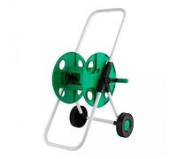 GNCGarden Chariot Porte-Tuyau Portable à 2 Roues avec Poignée de Manivelle, Longueur Max. 45 m, Enrouleur de Tuyau Anti-Pincement, Rupture et Boucle, Idéal pour Jardins Moyens, Vert