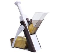 GNCHome Coupe-légumes multifonction 5 en 1 avec lames en acier inoxydable | Mandoline de cuisine manuelle | Coupe-légumes | Mandoline de légumes avec lames réglables