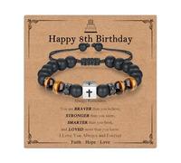 Gneckrine Cadeaux d'anniversaire pour garçons de 7 à 21 ans, cadeau d'anniversaire pour fils, petit-fils, neveu, bracelets pour garçons cadeaux pour enfants et adolescents, Adjustable, Pierre, Pas de