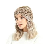 GNEGNI LIFE Bandeau tricoté pour femme - Large cache-oreilles en tricot - Bandeau souple texturé pour le yoga, le ski, la randonnée