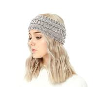 GNEGNI LIFE Bandeau tricoté pour femme - Large cache-oreilles en tricot - Bandeau souple texturé pour le yoga, le ski, la randonnée