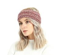 GNEGNI LIFE Bandeau tricoté pour femme - Large cache-oreilles en tricot - Bandeau souple texturé pour le yoga, le ski, la randonnée