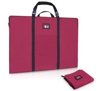 GNEGNI LIFE Porte-documents d'artiste A1 - 61 x 91,4 cm - Avec bandoulière et poignée de transport - Imperméable - Pour œuvres d'art, croquis, dessins, peintures, affiches, photographie, rouge, Sac à