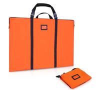 GNEGNI LIFE Porte-documents d'artiste A1 - 61 x 91,4 cm - Avec bandoulière et poignée de transport - Imperméable - Pour œuvres d'art, croquis, dessins, peintures, affiches, photographie, Orange, Sac à