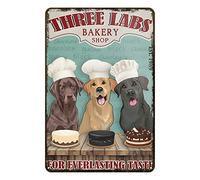 Gnelde Plaque en métal rétro avec labrador retriever pour un goût éternel, décoration rustique vintage pour maison, cuisine, bar, café, club, grotte, 14 x 20 cm