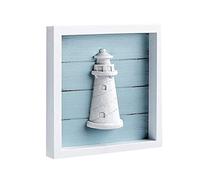 GNGR Ocean Theme Beach Wall Decor Coastal 3D Wall Art avec coquillages de sable et de corail pour la maison, cadre de fauteuil suspendu en bois (B), taille unique