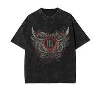 GNHFNM Three Days Grace Shirt Homme Femme Vintage surdimensionné T-shirt d'été col rond manches courtes Mode Graphique T-shirts rétro Top Unisexe T-shirts, Musique-5, S