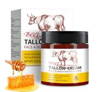 GNHG 120g Beef Tallow For Skin,Suif De Boeuf,Biologique Nourri à l'Herbe,Honey Balm,Soins La Peau Au Suif Bœuf,Beef Tallow Crème Pour Soin La,Tous Types De Peau