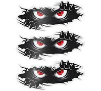 GNHG 3 Pcs Autocollants de Voiture Décoration,Universels Auto collants de voiture,Yeux de Monstre Noirs,Accessoires Automobiles(25cm,Noir)