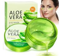 GNHG 60 Pièces Patch Yeux Anti Cernes,Aloe Paris,Masque Pour Les Aloe Vera,Nourrit Et Lisse Le Contour Des Yeux,Réduit Les Cernes Sous Les,Vert