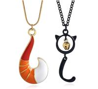 GNHG Lot de 2 colliers pour Vaiana, collier crochet marin queue de renard, chaîne de collier pendentif magique, collier de fête pour femmes filles garçons