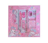 GNHG Papeterie pour My Melody,Cadeau de Papeterie Anime,Ensemble d'étuis à Crayons et Crayon,Recharge,Taille-Crayon,Gomme per Cadeaux de Papeterie pour Les Filles de 4-11 Ans