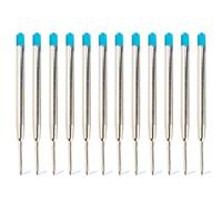 GNHG Stylo Bille Noir 12 Recharges pour Stylo Bille Format,Stylo Publicitaire, Recharges Bille Interchangeables, Recharges Métal Bleu, Recharge pour Stylo Bille