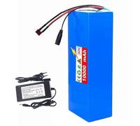 GNIUBBDB Batterie Lithium-ION 48 V 10 Ah pour Vélo Électrique avec Chargeur 54,6 V 2 A, 13S4P, BMS Intégré pour Moteur 250 W, 300 W, 350 W, 500 W T Plug