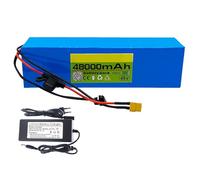 GNIUBBDB Batterie Lithium-ION 48 V 48 Ah pour Vélo Électrique avec Chargeur 54,6 V 2 A, 13S3P, BMS Intégré pour Moteur 250 W, 300 W, 350 W, 500 W T Plug