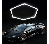 GNIUBBDB Lampes LED Hexagonales pour Garage 6500K Blanc Lumière du Jour - Éclairage Ultra Lumineux Reliable, Idéale pour Rénovation de Garage, Entrepôt & Gym 1 Hex