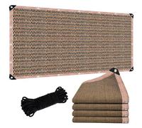 GNKBTOF 4 x 5.8 m MarronVoile-d'ombrage-Toile-Filet-Ombrage-Exterieur Rectangulaire avec œillets pour Balcon, Serre, Jardin, Pergola, Patio Lawn
