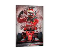GNKIO F1 Racing Driver Charles Leclerc (2) Poster d'art sur toile et art mural Impression moderne Famille Chambre à coucher Poster 30 x 45 cm