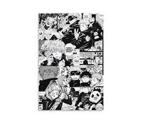 GNKIO Jujutsu Kaisen Poster Pop Manga noir et blanc (1) Poster d'art sur toile et art mural Impression moderne Famille Chambre à coucher Décoration Poster 30 x 45 cm