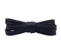 Gnmshzy Lacets plats en coton ciré, largeur 0,8 cm, Noir , 47" ( 120 cm )