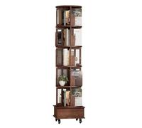 GNNymphyte Bibliothèque rotative à 5 Niveaux pour Enfants bibliothèque rotative à 360° en Bois Massif avec tiroirs