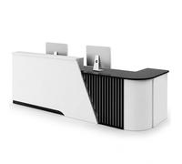 GNNymphyte Comptoir de réception Caisse, avec Tiroir Verrouillable Clavier pour Hall d'Entrée, Magasin, Caisse de Vente au Détail(Black,Right,120x60x100cm)