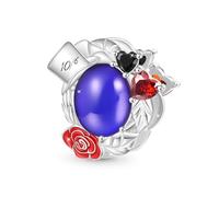 GNOCE Alice Aventure au Pays Des Merveilles Pendentif Charme Dangle, S925 Argent Sterling Charms Dangle pour les Femmes Filles Épouse Fille, Saint Valentin, Fête des Mères Bijoux Rega, Diametro