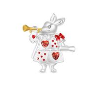 GNOCE Alice Aventure au Pays Des Merveilles Pendentif Charme Dangle, S925 Argent Sterling Charms Dangle pour les Femmes Filles Épouse Fille, Saint Valentin, Fête des Mères Bijoux Rega, Diametro