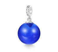 GNOCE Bleu Foncé Huiles Essentielles Parfum Boule Diffuseur Pendentif Charms pour Bracelet/Collier, Argent 925 Charms Penzoloni Pour les Femmes Filles Femme Fille Bijoux Cadeau, Diametro Interno
