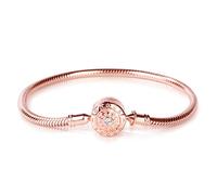 GNOCE Bracelet à Breloques Classique Avec Fermoir Rond Fermoir En Argent Sterling 925 "Le Moment Où Je Vous Rencontre Élégante Chaîne Serpent Pour Femme Et Homme (17)