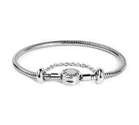 GNOCE Bracelet à Breloques En Acier Inoxydable Never Fade Bracelet à Breloques En Métal Unique Avec Chaîne Serpent Pour Femme Et Homme (17) (18cm)