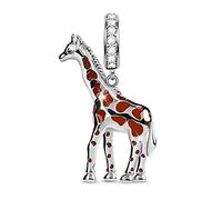 GNOCE Charm Pendentif de Girafe en Argent Sterling 925 "Independent and Noble Charm Perle Compatible avec Bracelets et Colliers Cadeau de Noël pour Femme