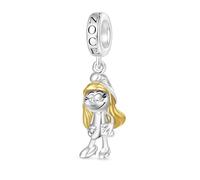 GNOCE Charm Pendentif Schtroumpf Pendentif 925 Perles En Argent Sterling Pour Les Femmes Et Les Filles Cadeau De Bijoux Pour Les Fans De Cinéma (Schtroumpf)